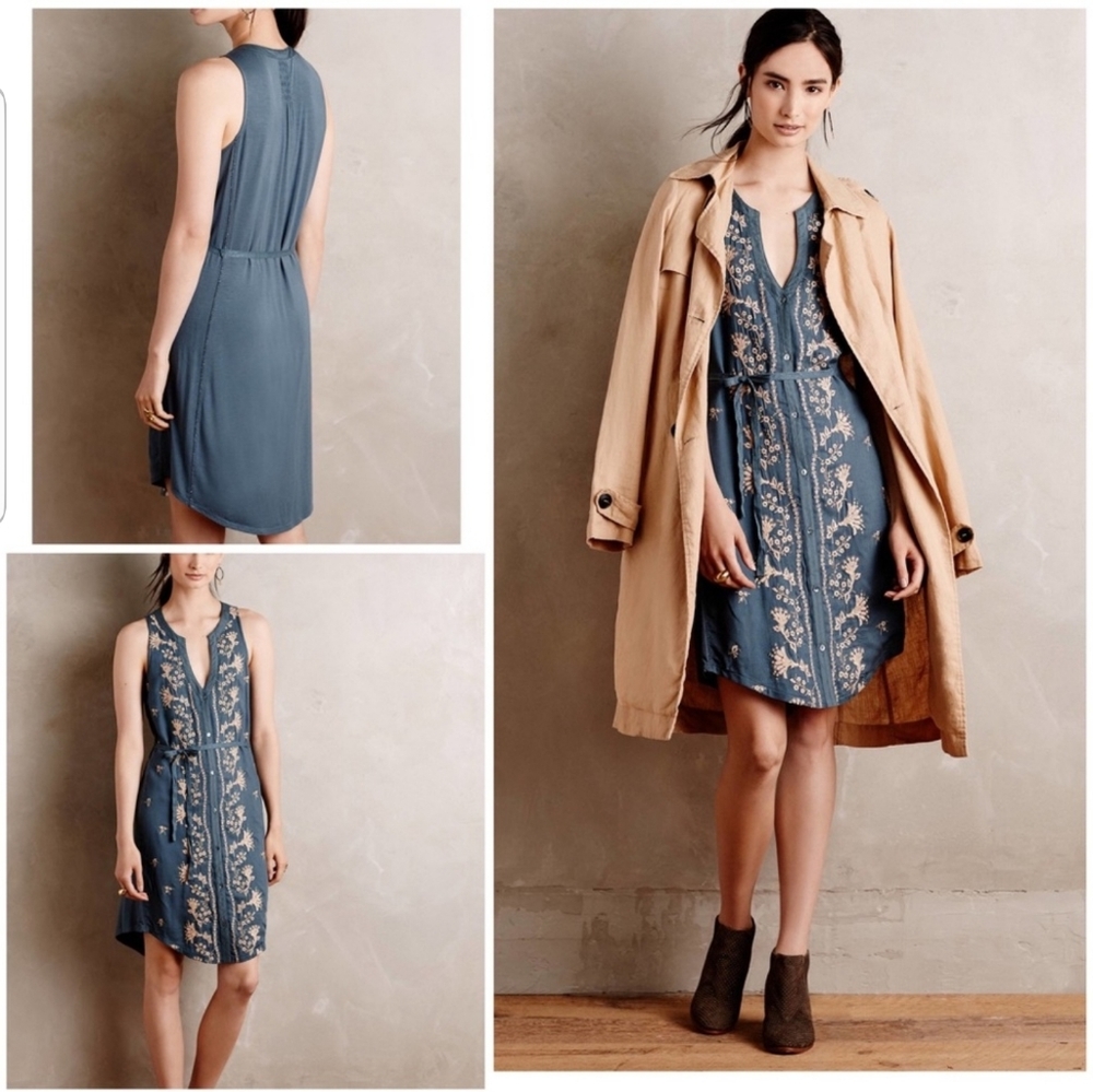 Anthropologie Tiny Embroidered Syden Dress